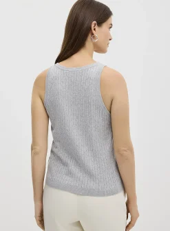 Flowy cable-knit cami