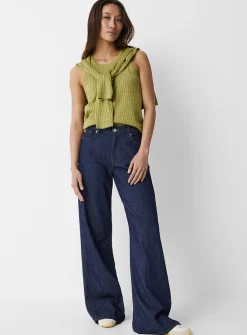 Flowy cable-knit cami