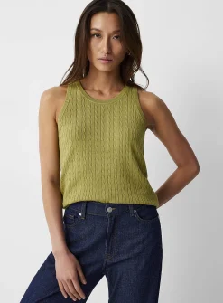 Flowy cable-knit cami