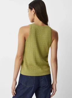 Flowy cable-knit cami