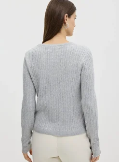 Flowy cable-knit cardigan