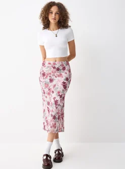 Flowy chiffon maxi skirt