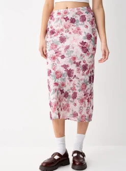Flowy chiffon maxi skirt