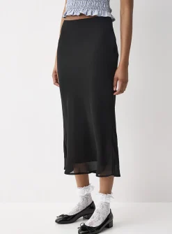 Flowy chiffon maxi skirt