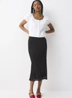 Flowy chiffon maxi skirt