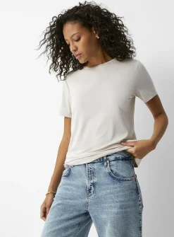 Flowy crew-neck T-shirt