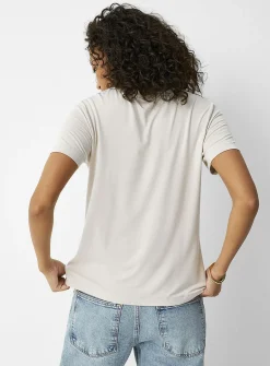 Flowy crew-neck T-shirt