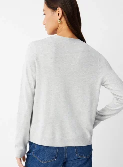 Flowy knit V-neck cardigan