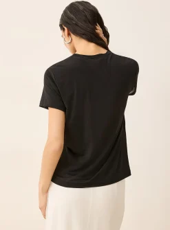 Flowy micromesh boxy-fit T-shirt