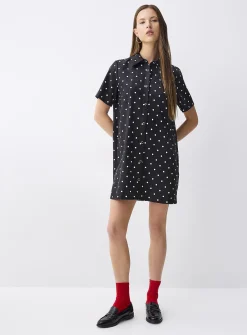 Flowy patterned shirtdress