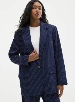 Flowy pinstripe blazer