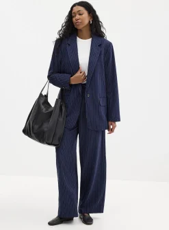 Flowy pinstripe blazer