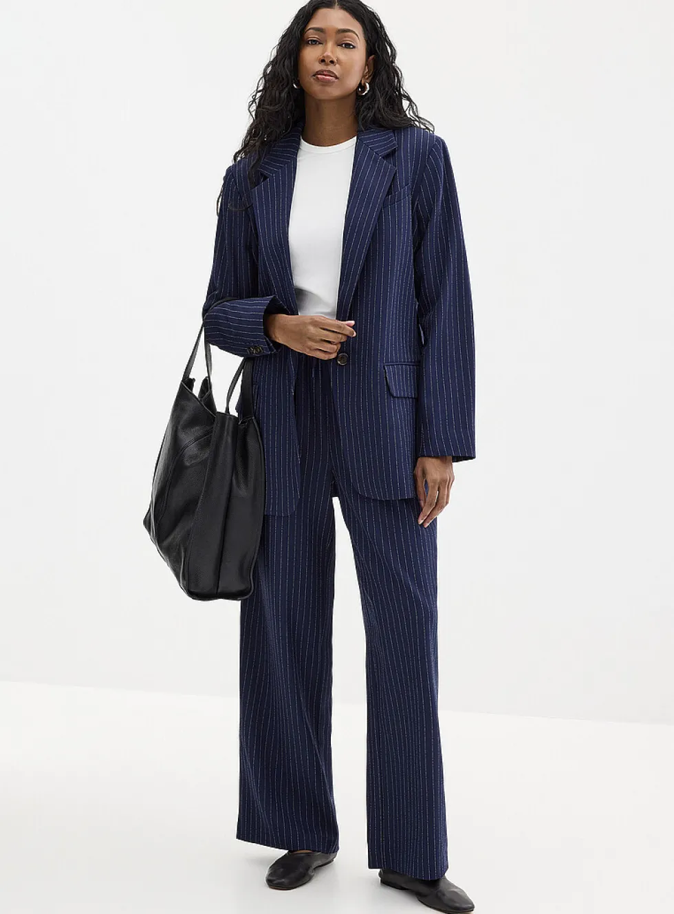 Flowy pinstripe pant