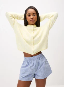 Fluffy knit cardigan