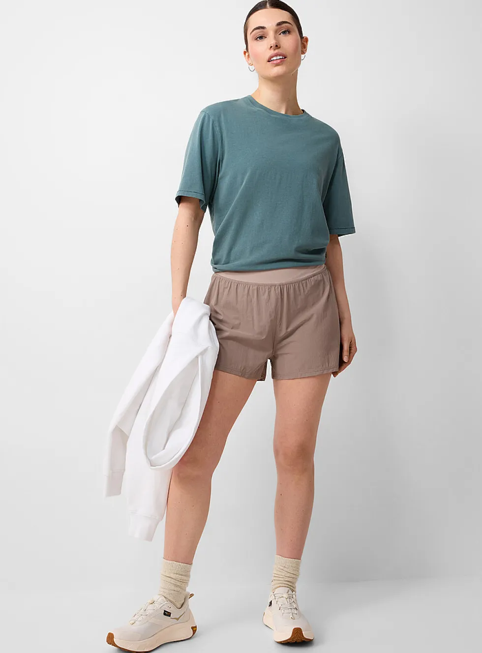 Fluid comfort-waist ripstop short
