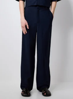 Fluid crinkled fabric pant