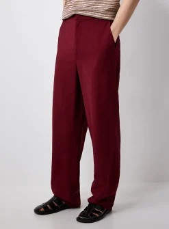 Fluid crinkled fabric pant