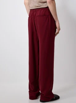 Fluid crinkled fabric pant