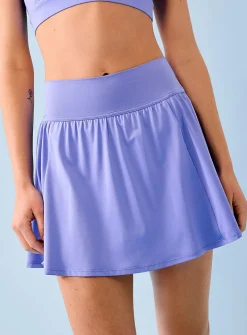 Fluid flared skort