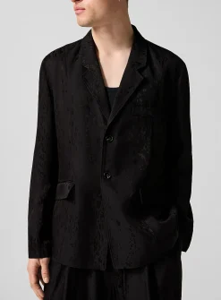 Fluid jacquard droplet blazer