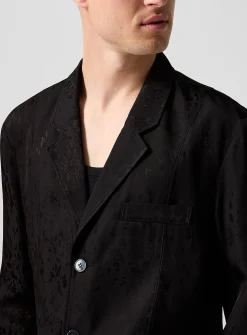 Fluid jacquard droplet blazer