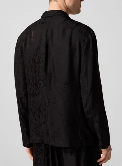Fluid jacquard droplet blazer