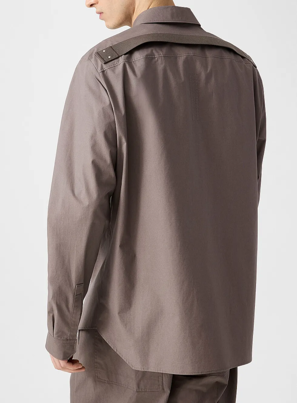 Fogpocket taupe poplin shirt