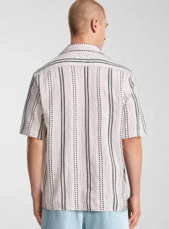 Folk stripe camp shirt