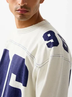 Football-style long-sleeve T-shirt