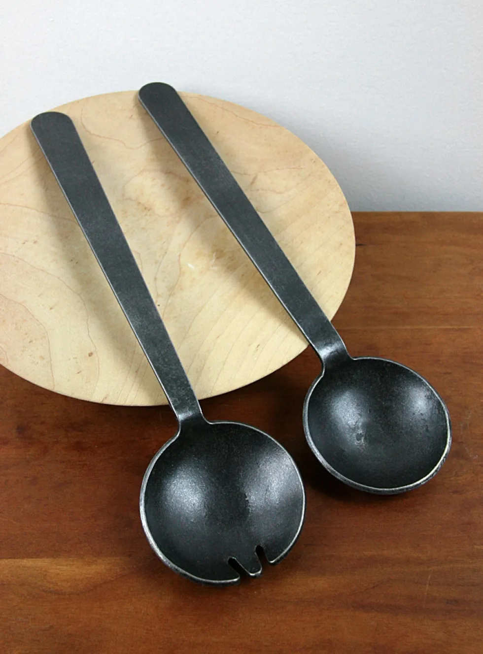 Forged serving spoons