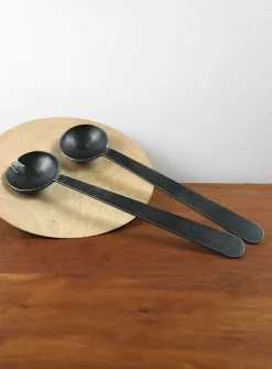 Forged serving spoons