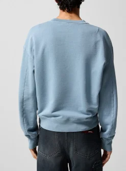 Frayed logo pocket sweatshirt