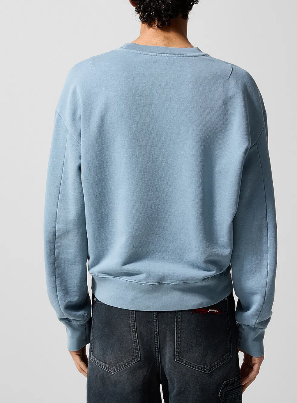 Frayed logo pocket sweatshirt