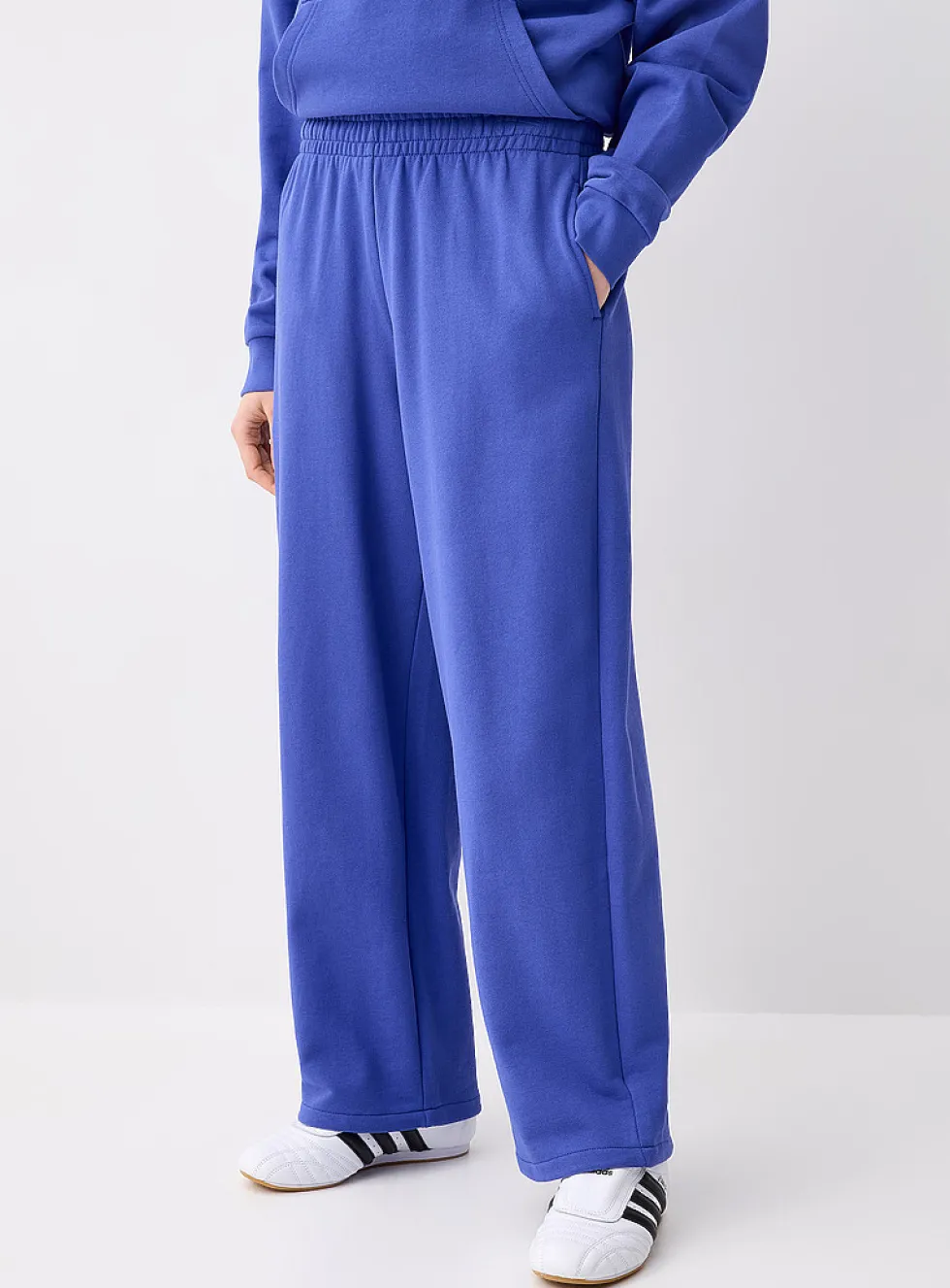 French terry wide-leg pant