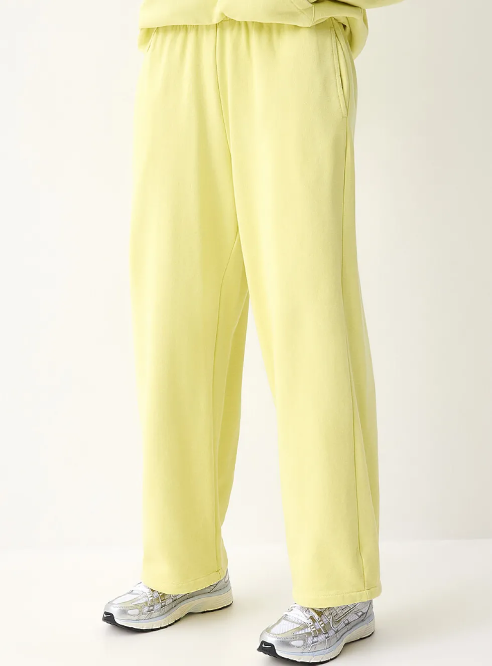 French terry wide-leg pant