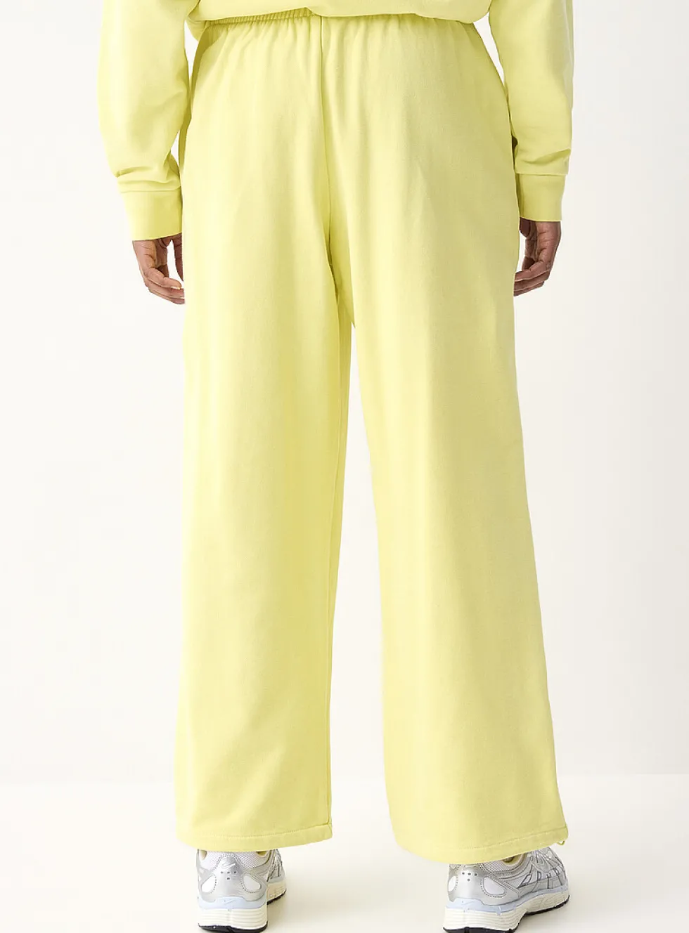 French terry wide-leg pant