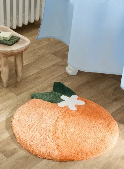 Fresh orange bath mat