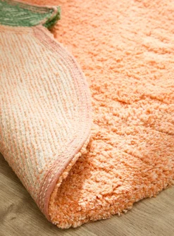Fresh orange bath mat