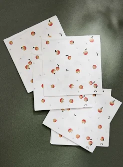 Fresh orange paper napkins