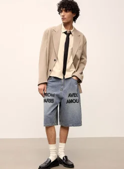 From Paris denim Bermudas