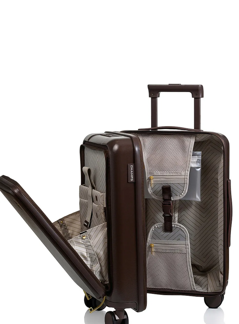 Front pocket carry-on luggage