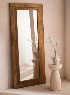 Full-length recycled teakwood mirror