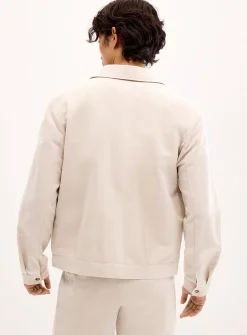 Full-zip cotton-linen jacket