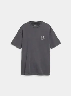 Fun embroidery faded T-shirt
