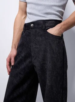 Fuzzy felt 5-pocket pant