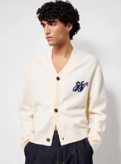 Fuzzy knit cropped cardigan