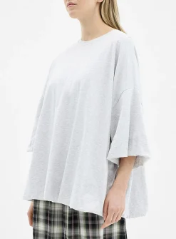 Gathered hem oversized T-shirt