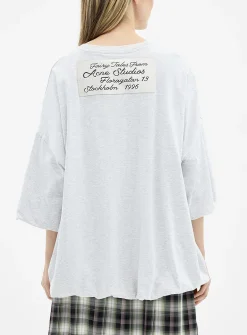 Gathered hem oversized T-shirt