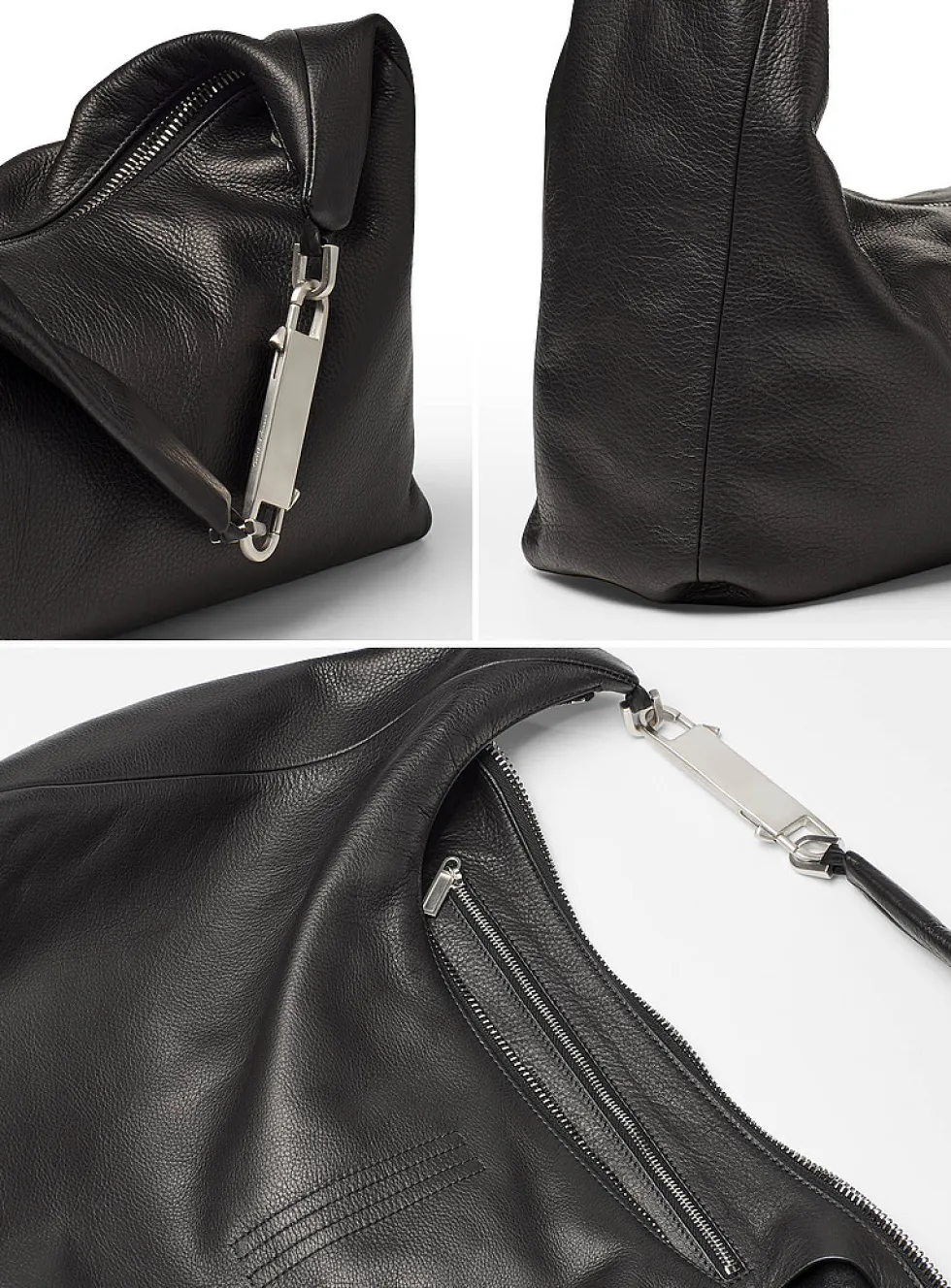 Gemini calf leather hobo bag