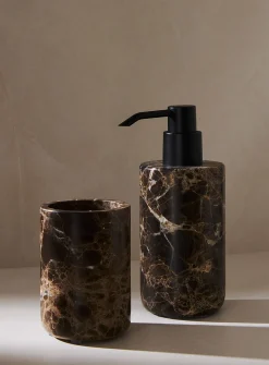 Genuine brown marble accessories
